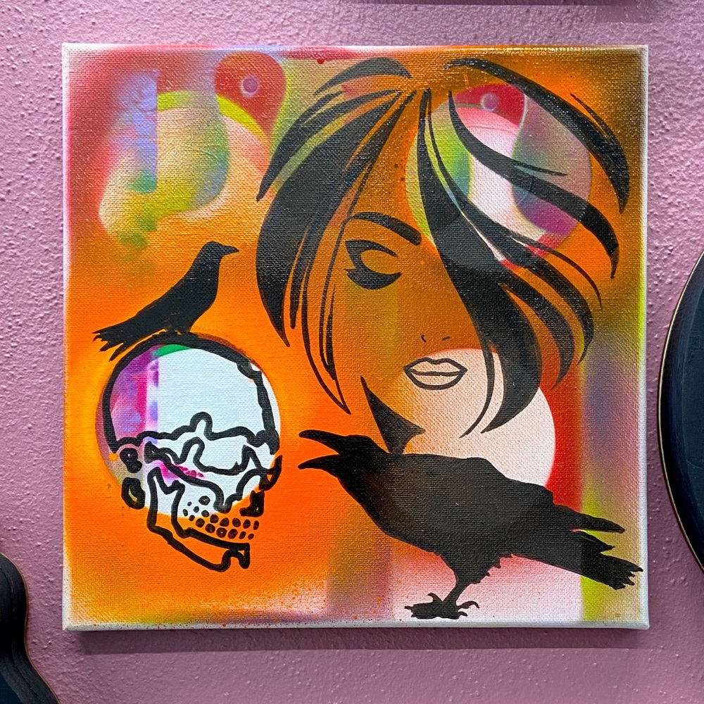 Painting by Amberdawn, Curvy Red Gurl